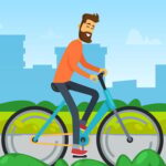 Plimbare cu bicicleta în familie în parc Meciul 3